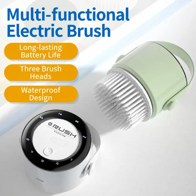 Handheld Wireless Electric Cleaning Brush Multi‑purpose Household Scrubber for Kitchen Pot Bowl Washing Bathroom Surface Stain