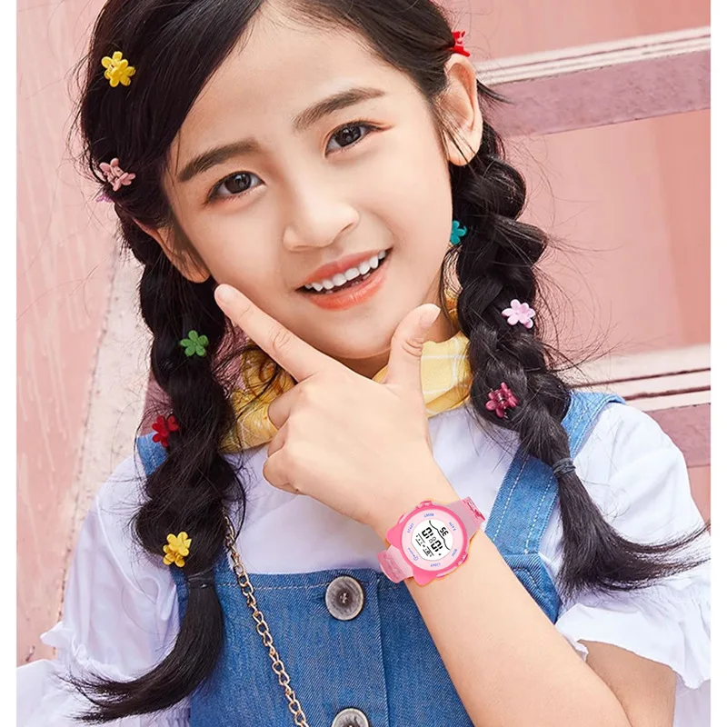 UTHAI C28 Nowy zegarek elektroniczny z nadrukiem, wodoodporny i wielofunkcyjny, z alarmem i lampką nocną, uroczy zegarek dla dzieci z motywami z kreskówek.