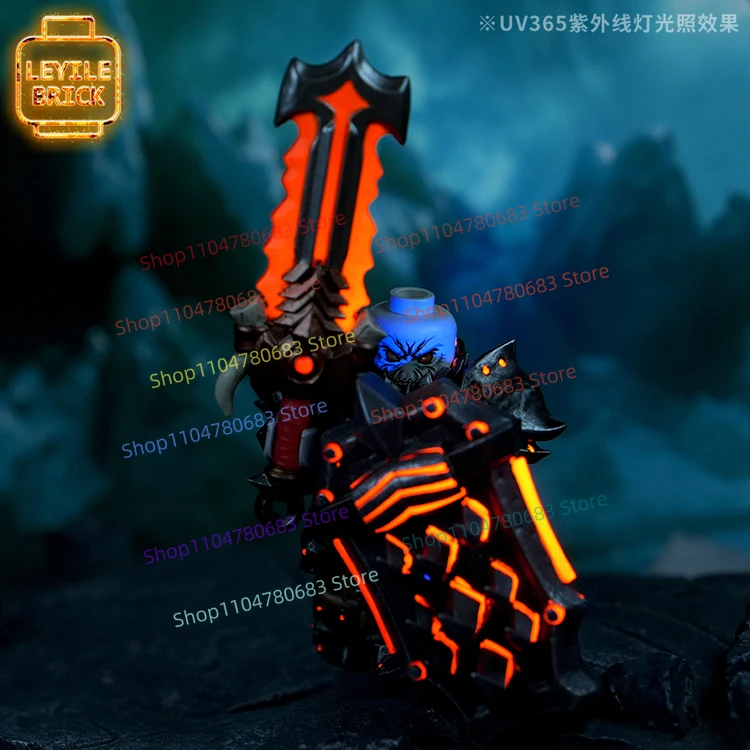 MOC Bouwstenen Giant Blade Warrior Mini Figuur Assemblagemodel Display Cartoon Anime Accessoires Decoratief Speelgoed Cadeau