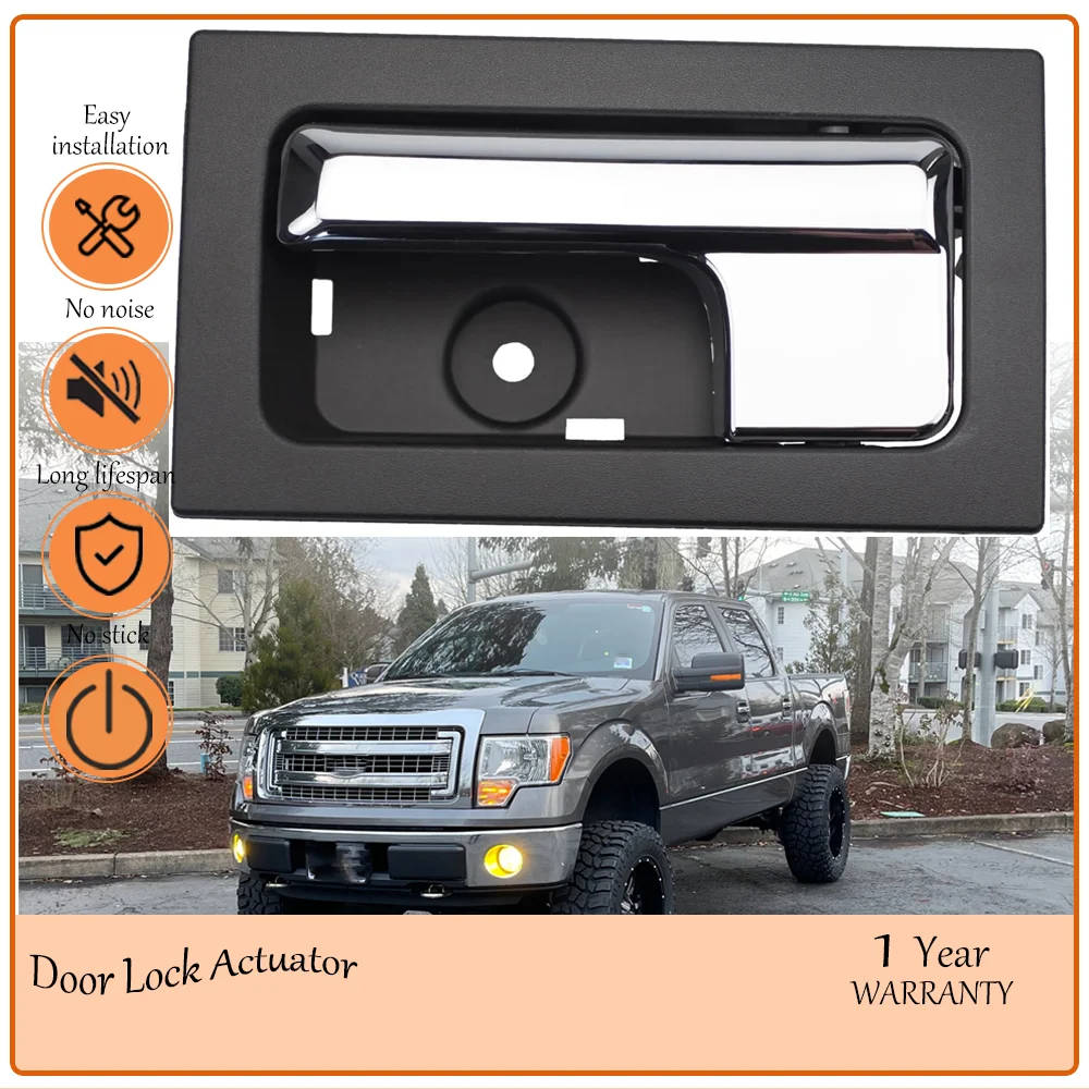 Front Right Interior Door Pull Handle Black Compatible With Ford F150 2009-2014 Replacement oem AL3Z-1522601-BC AL3Z-1522600-BC