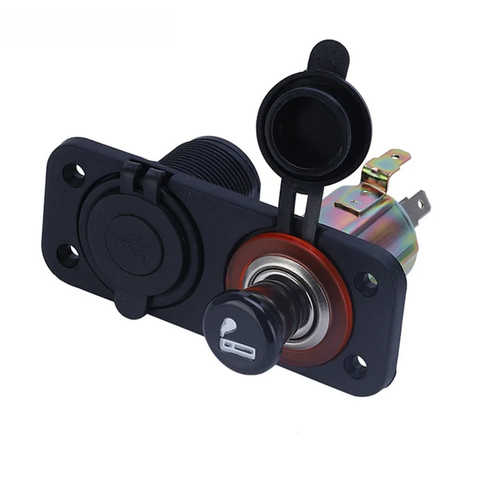 Vehicle Dual USB Charger Adapter 12V 24V Input with LED Indicator for Smartphones Digital Cameras Music Players