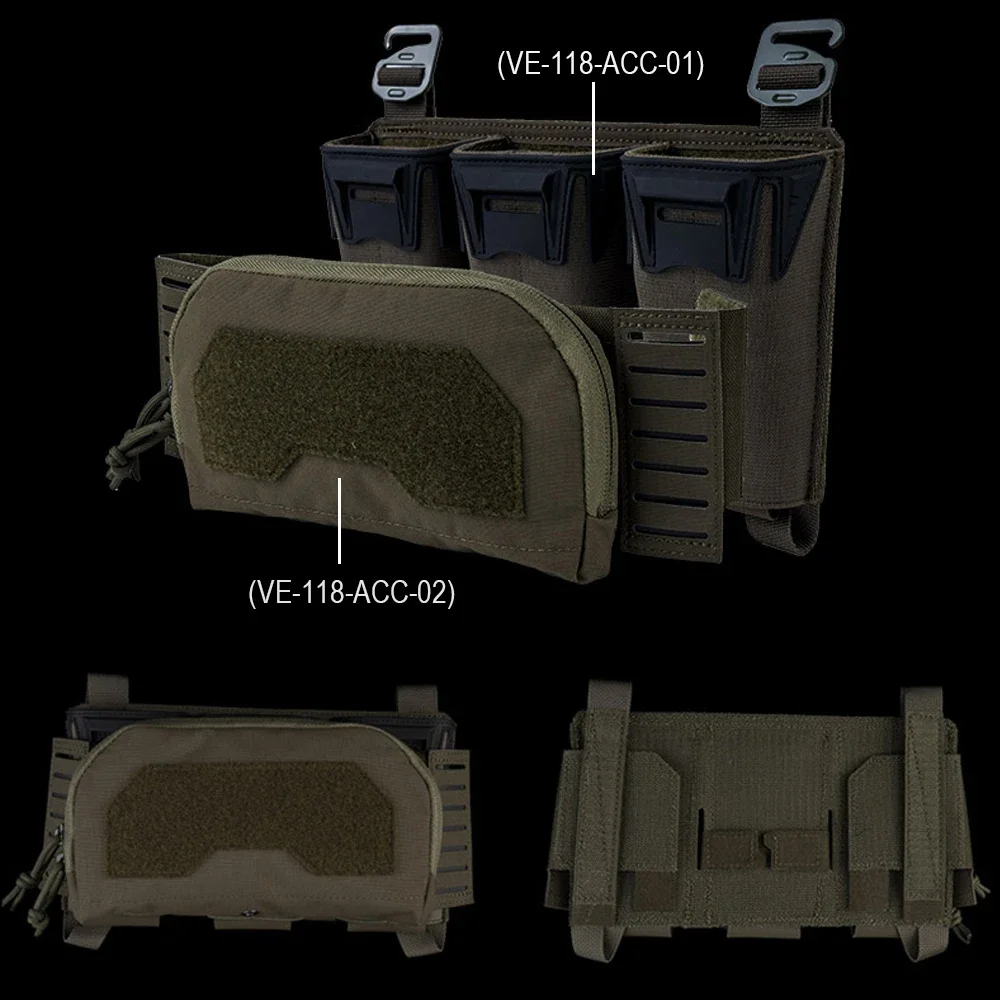 Bolsa admin MOLLE con parche táctico para cargador triple - imagen 3
