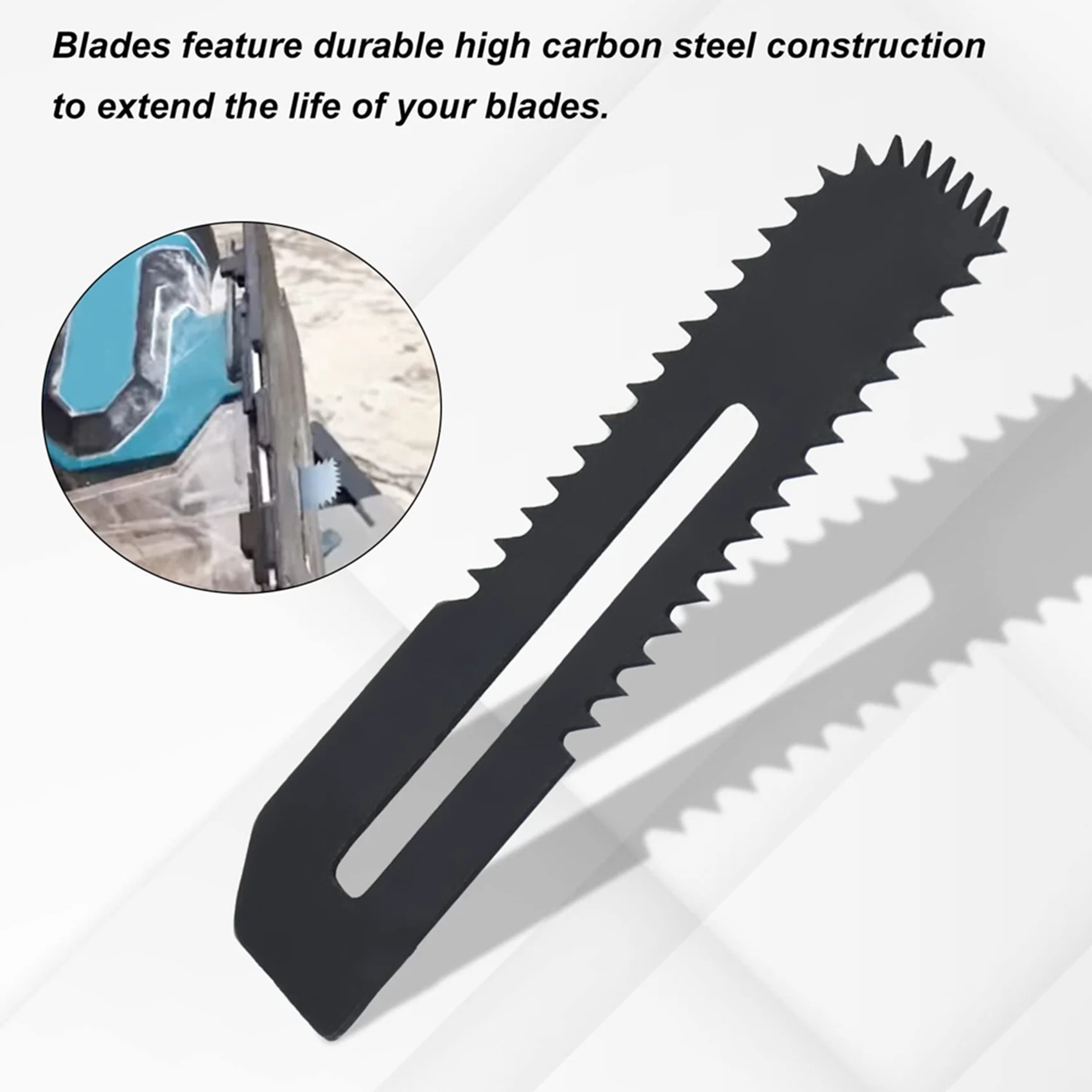 

ABRW-50 Pack Drywall Cut-Out Saw Blades For Cordless Cut-Out Saw, Cuts Drywall Up To 1-3/16Inch Thick (Depth Markings)