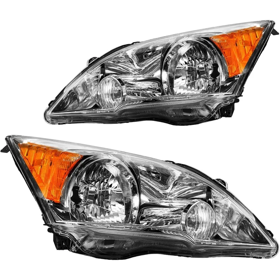 

Фары в сборе, совместимые с CRV 2007-2011, хромированный корпус, прозрачные линзы, янтарный отражатель, автомобильная фара в стиле OE в сборе