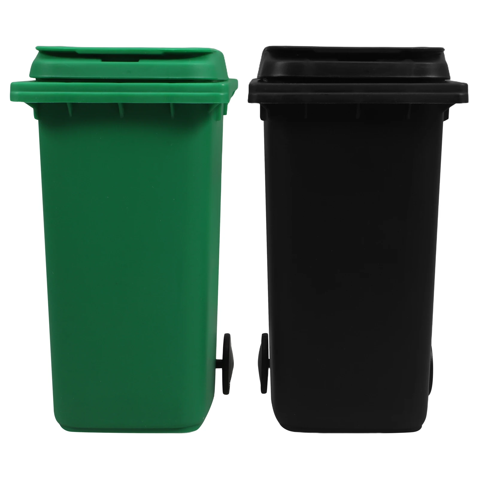 

2pcs Mini Trash Can Pen Holder Desktop Garbage Bin Small Waste Basket Organizer Countertop Kawaii Toy Plastic Container Pencil