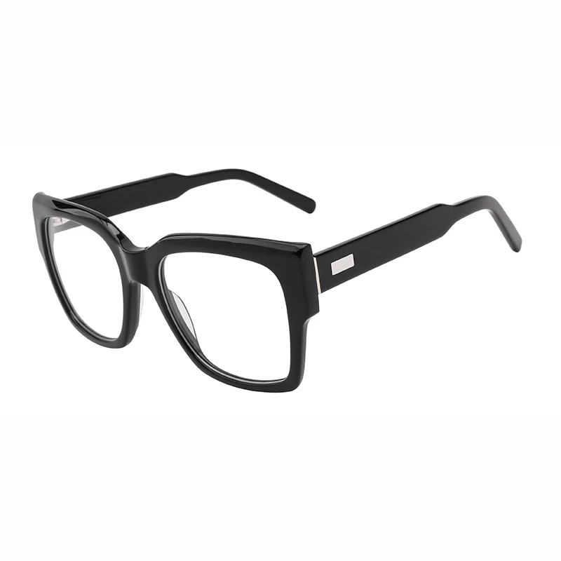 

Унисекс крутые детские ацетатные плоские прямоугольные очки с пунктирным носовым мостом в толстой оправе, оптические линзы по рецепту WD1628