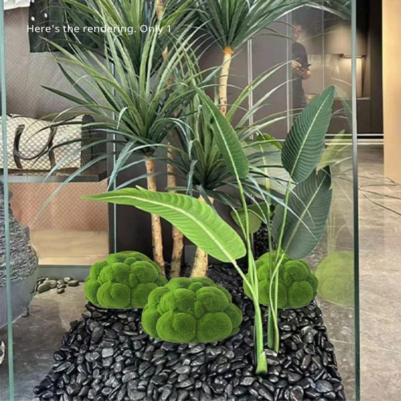 Artificial Plant Moss Ball Decoration Moss Rock Landscape Crafts Suitable For Home Hotel Garden Decoration-AT64