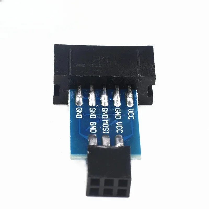 10pcs 10 Pin to 6 Pin Adapter Board for AVRISP MKII USBASP STK500 High Quality