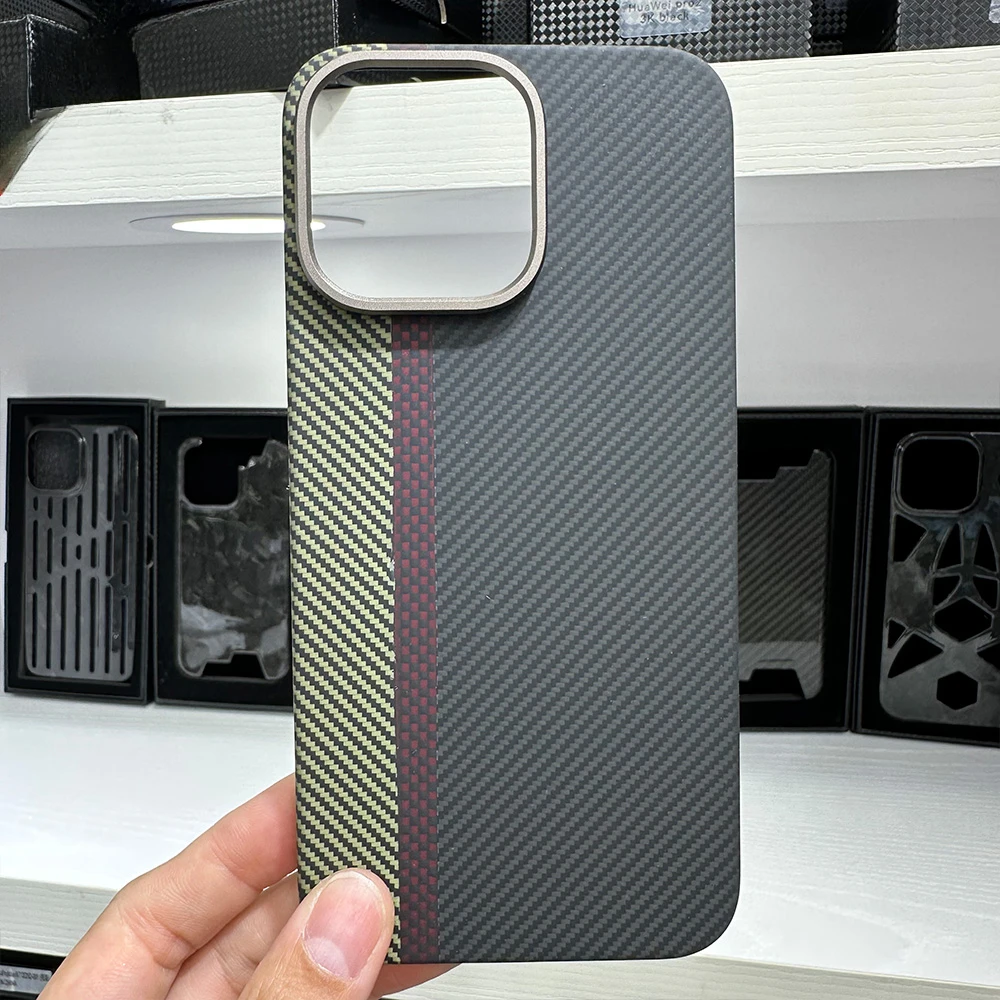 

New! Real Aramid Fiber For iPhone 14 Pro Max Ultra Thin Business Phone Carbon Fiber For IPhone 13 Pro Max CASE Cover