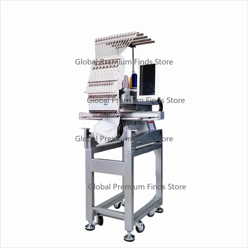 Computerized Single-Head Embroidery Machine for Caps & Tees