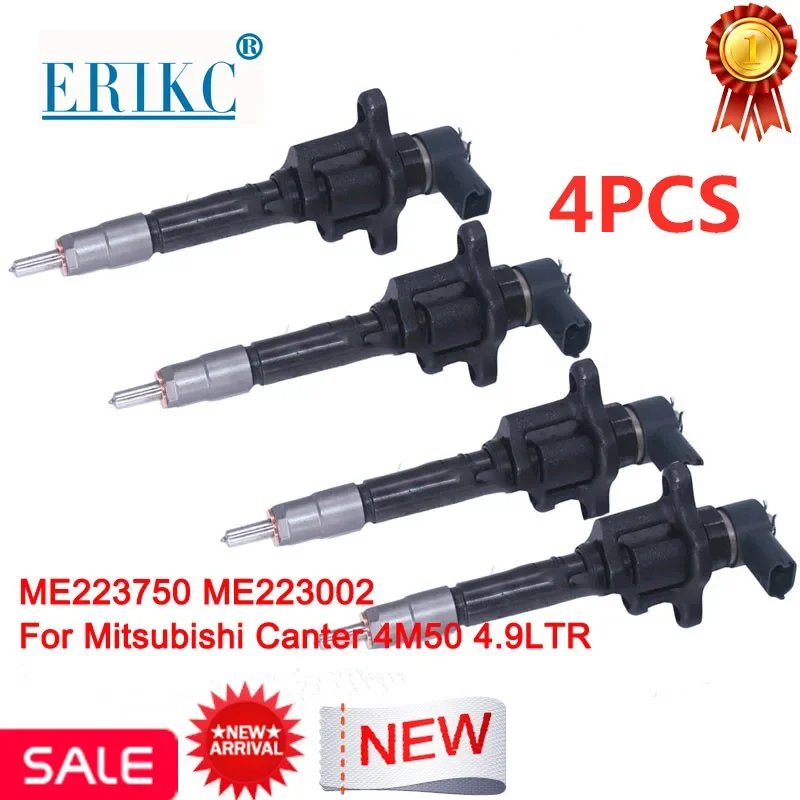 4PCS 0445120049 Diesel Injector 0445 120 049 Common Rail Injector for Mitsubishi Canter 4M50 4.9LTR MMC-NFZ ME223750 ME223002