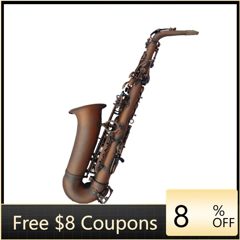 

STLF Professional play of brass flat B key alto saxophone, saxophone wind instruments for adult beginners