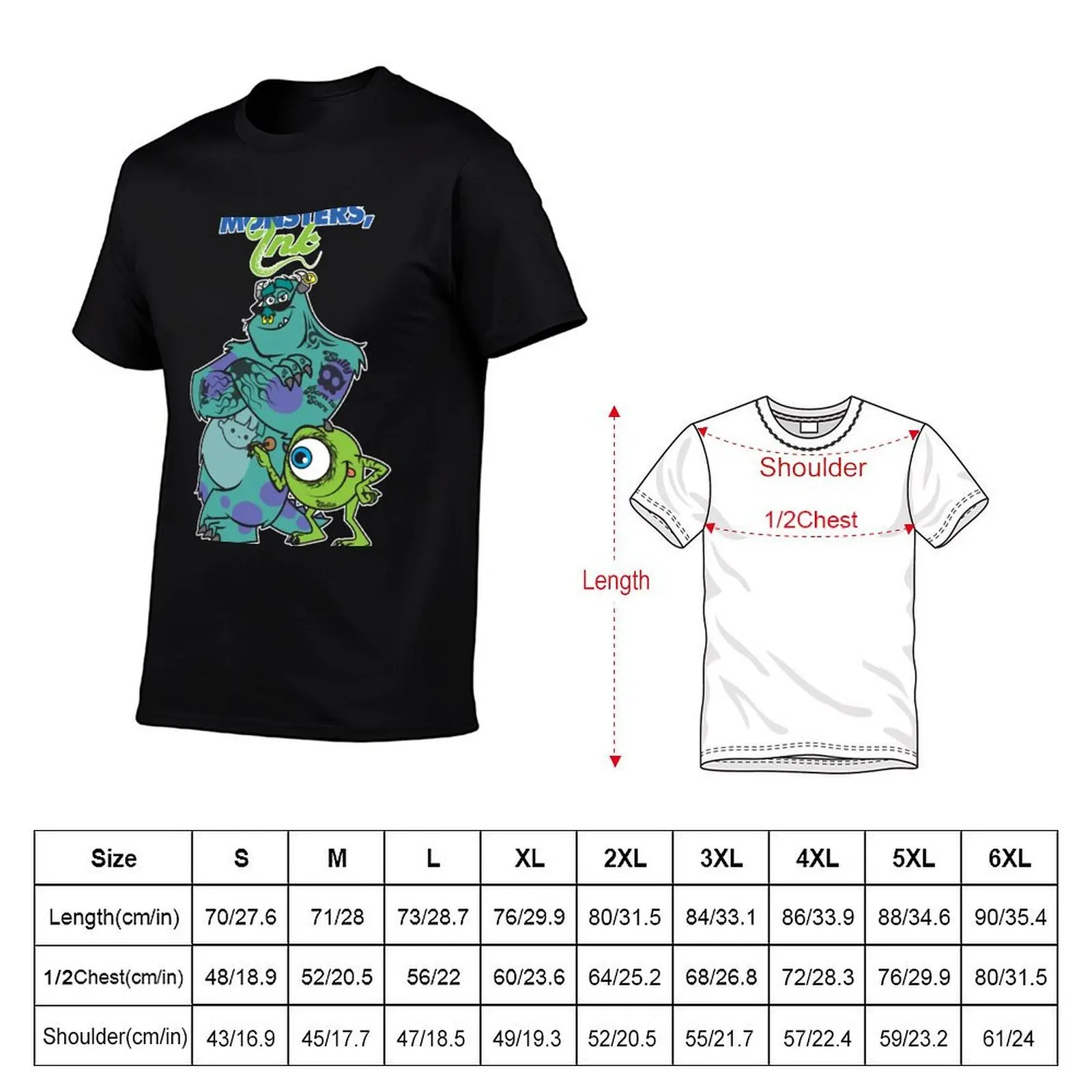 Monsters Ink T-Shirt Vintage Style Printed Top