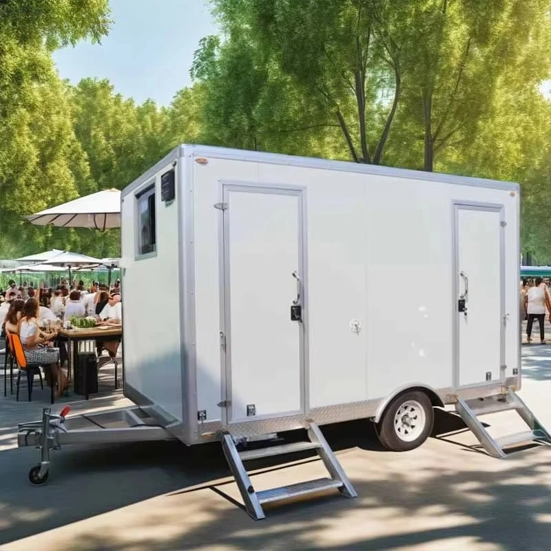 Customized Movable Flush Seat Portable Toilet Customizable Color Size Durable Sandwich Panel Construction for Outdoor