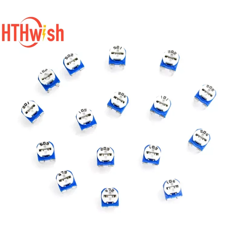 65/100/160 قطعة RM065 الجهد قابل للتعديل المقاوم 100/200/500/1K/2K/5K/10K/20K/50K/100K/200K/500K/1M الجهد عدة