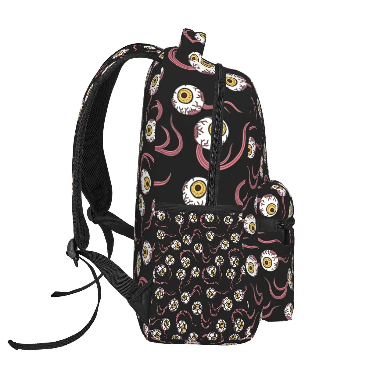 Back To School Swimming Eyeballs Yellow Kawaii Cool Backpack School Boy Girl Travel Backpack