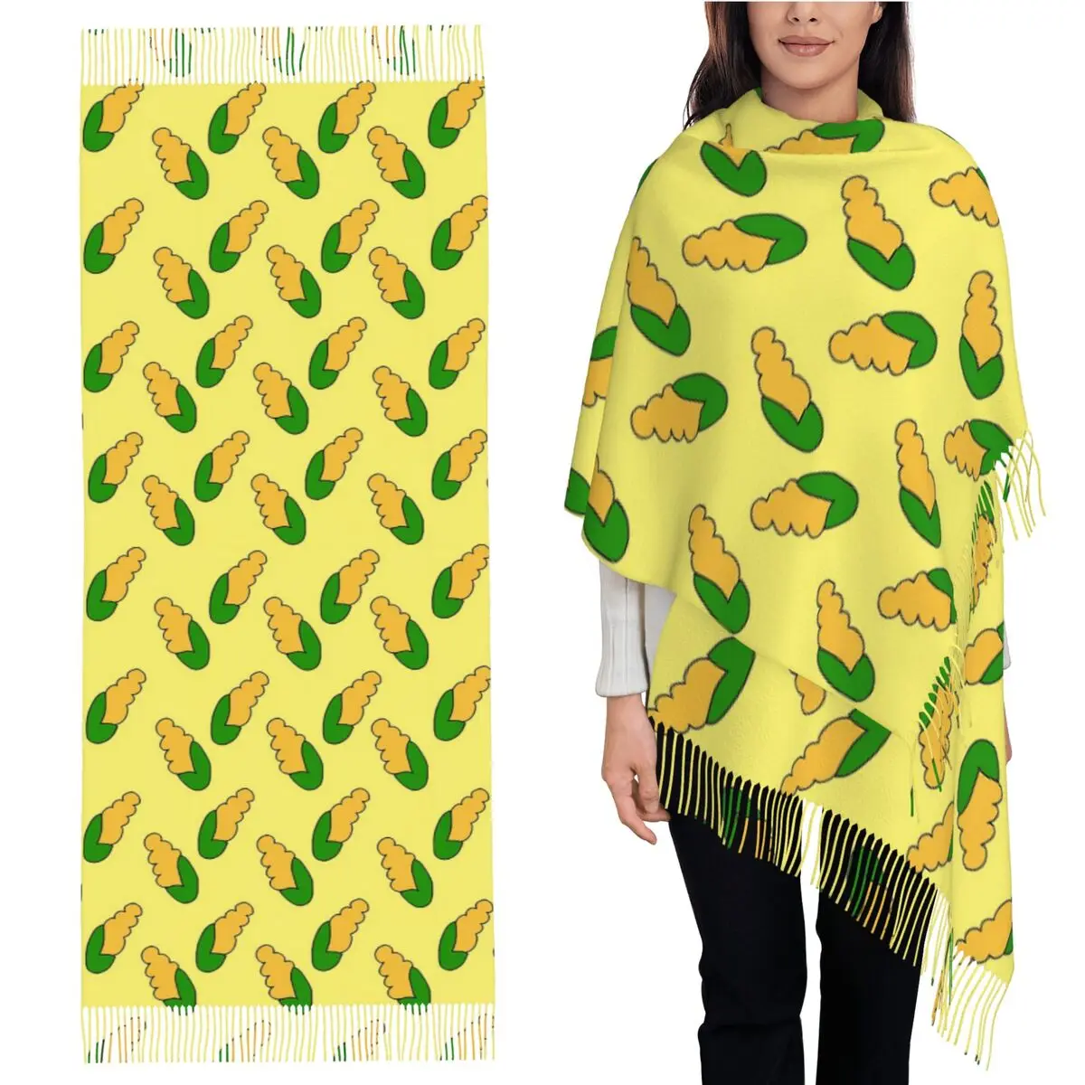 

Шарф Cobs с кисточками для женщин, мягкие теплые шали и накидки, большая осенне-зимняя шаль