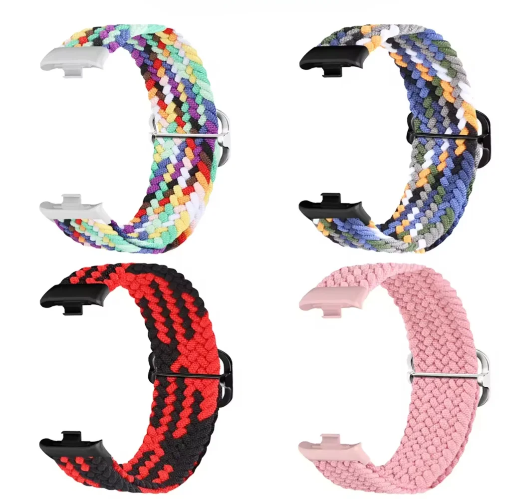 حزام حلقة من النايلون الرياضي لساعة Xiaomi Mi Band 9 8 Pro Band سوار معصم Xiaomi Redmi Watch 4 5 ملحقات كوريا مريحة