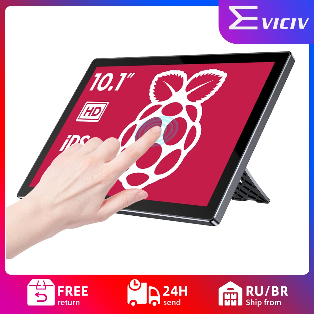 Raspberry Pi 4 TouchScreen Case Fan EVICIV Monitor portatile da 10,1 pollici USB C HDMI Rasberry Pi3 Kit display touch screen desktop