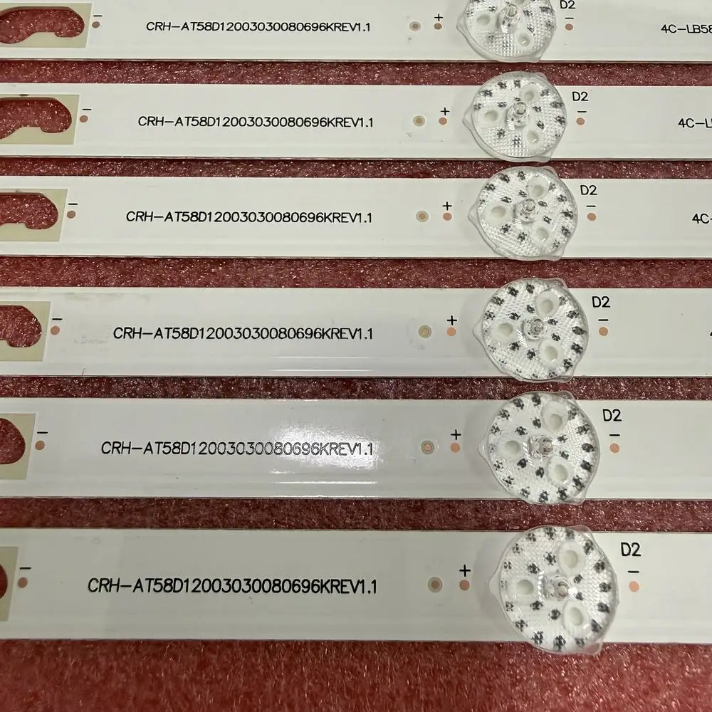 LED strip(10) for MGA5800 Mgub58 Polaroid Ple-58s09uhd Atvio Atv58uhdr Atv-58uhdr Hkpro Hkp58uhd7 CRH-AT58D12003030080696KREV1.1