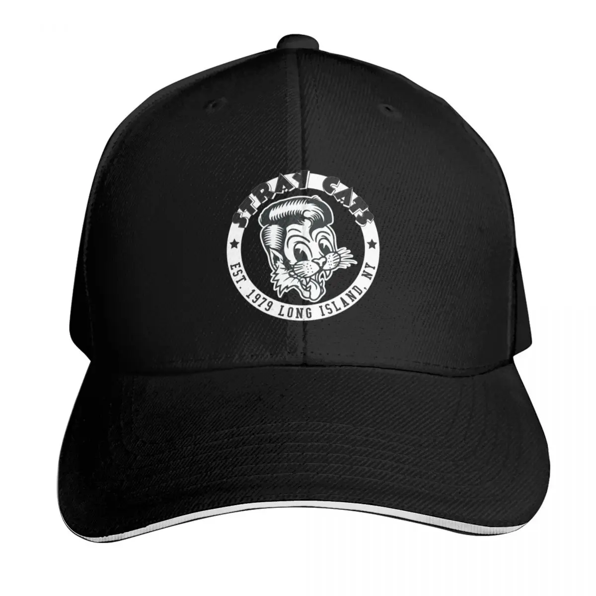 Stray Cats Baseball Cap Adjustable Buckle Closure Moisture Wicking Quick Dry Curved Brim Classic Fit