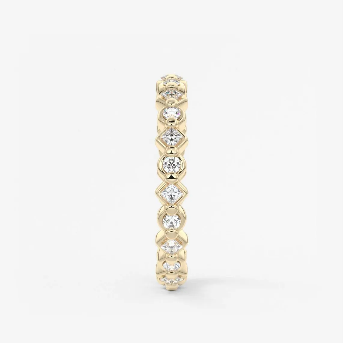 MuShan Jewelry Real 925 Sterling Silver Jewelry High Quality 18k Gold Full Inlay Wearing Row Ring