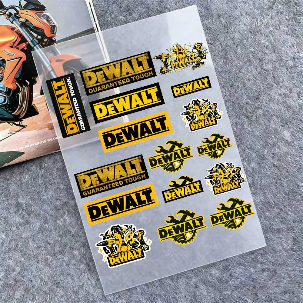 

For DEWALT Reflective Motorcycle Stickers Waterproof Vinyl Decals For Motorbike Helmet Fuel Tank Bike