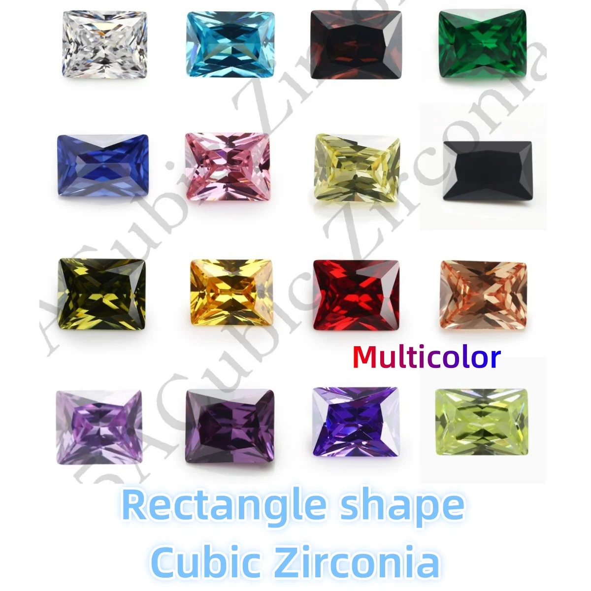 

5/10pcs 2x3~13x18mm 5A Rectangle Shape cz Garnet,Royal Blue,Tanzanite,Green Cubic Zirconia Stone Loose Beads for Jewelry Rings