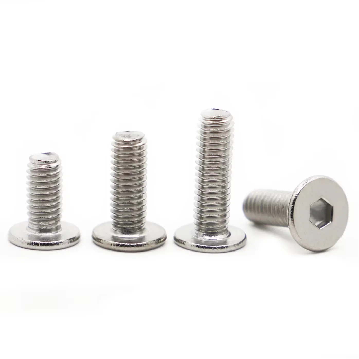 5-50pcs 304 Stainless Steel Hex Hexagon CM Socket Ultra Thin Super Flat Wafer Head Screw Bolt M1.6 M2 M2.5 M3 M4 M5 M6 M8