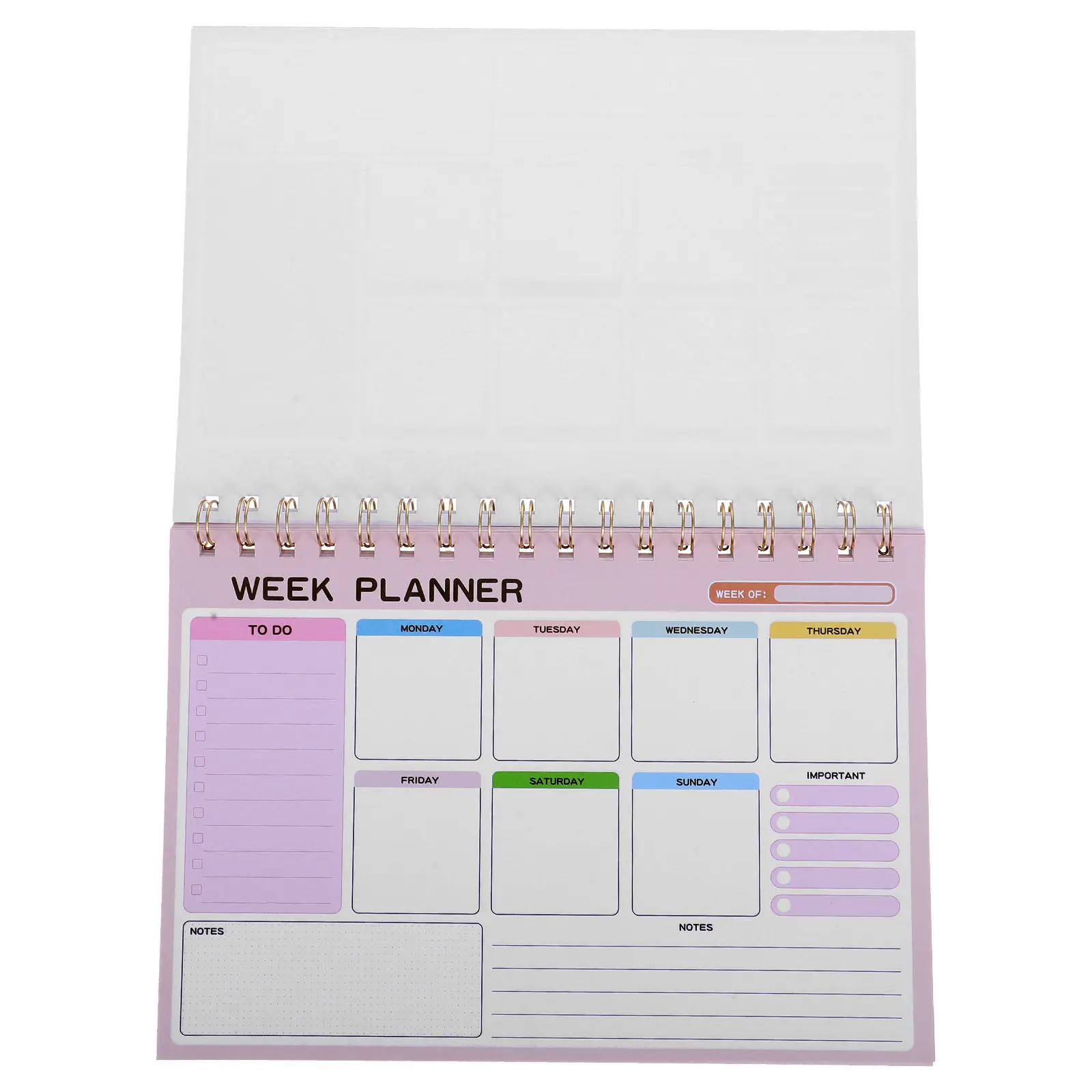 Large Weekly Planner Notebook – Undated Double Wire Bound, Spacious Layout for Daily Scheduling, Office & Home Use 4