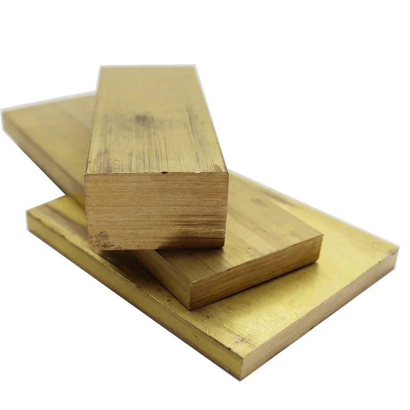 Brass Flat Bar Metal Plate Strike Thick 3mm-20mm Copper Rectangular Solid Metal Sheet Width10mm-50mm Length100mm-500mm