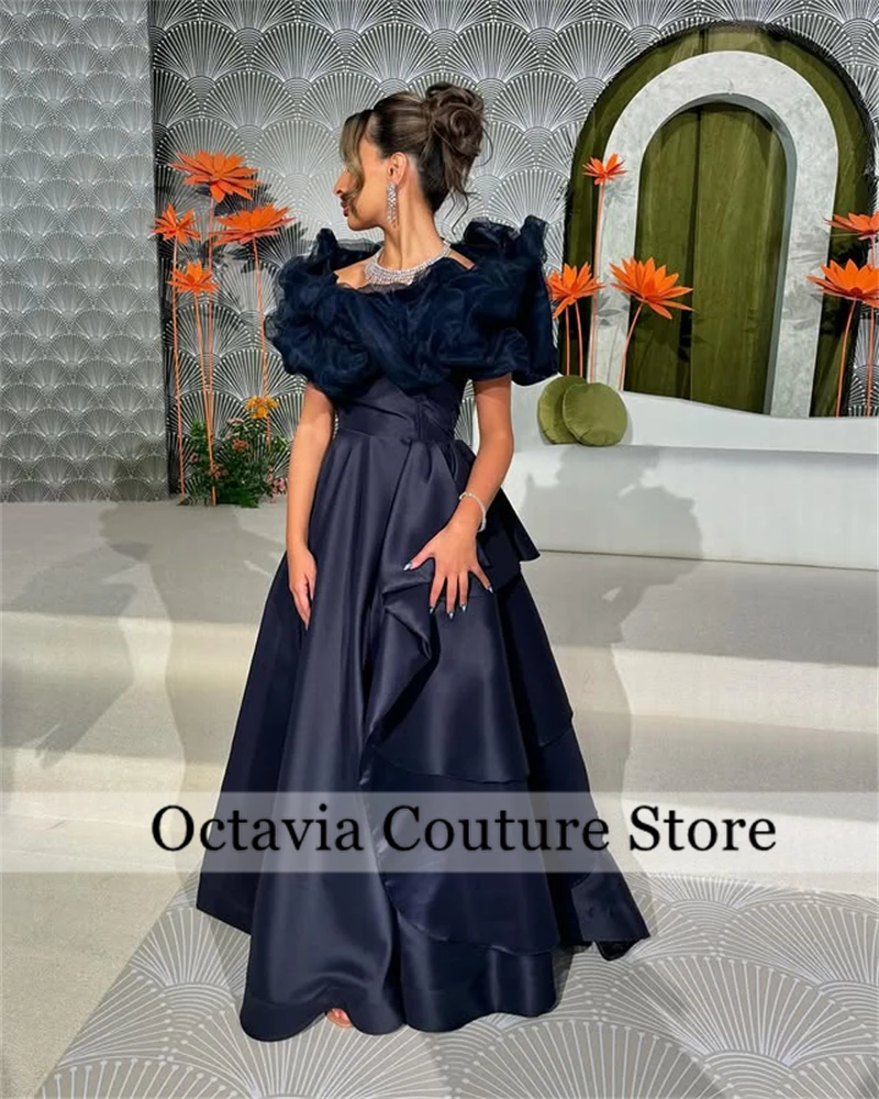 Dubai 2025 Evening Dress Customized Floor-Length Off Shoulder Wedding Dresses Cap Sleeve Ruffles Vestidos De Fiesta Customized