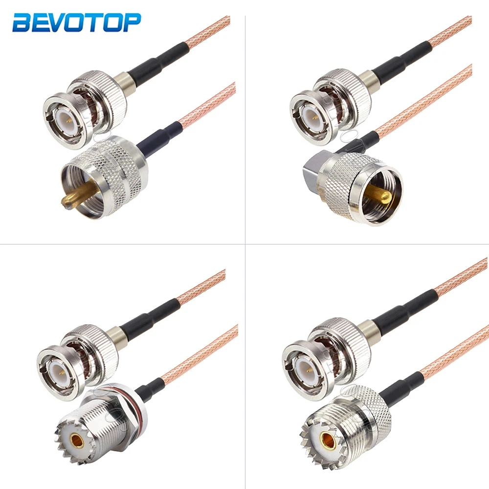 

RG-316 BNC Male to UHF Male/Female Jumper Pigtai 50 Ohm RG316 Antenna RF Coaxial Cable for CB Radio Ham Radio Radio Scanner