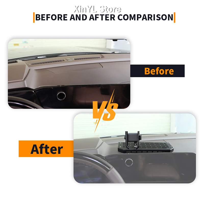 Car Center Console Phone Holder Multi Function Expansion Stand For  Chevy Suburban/Tahoe 2024 Up Interior Accessories