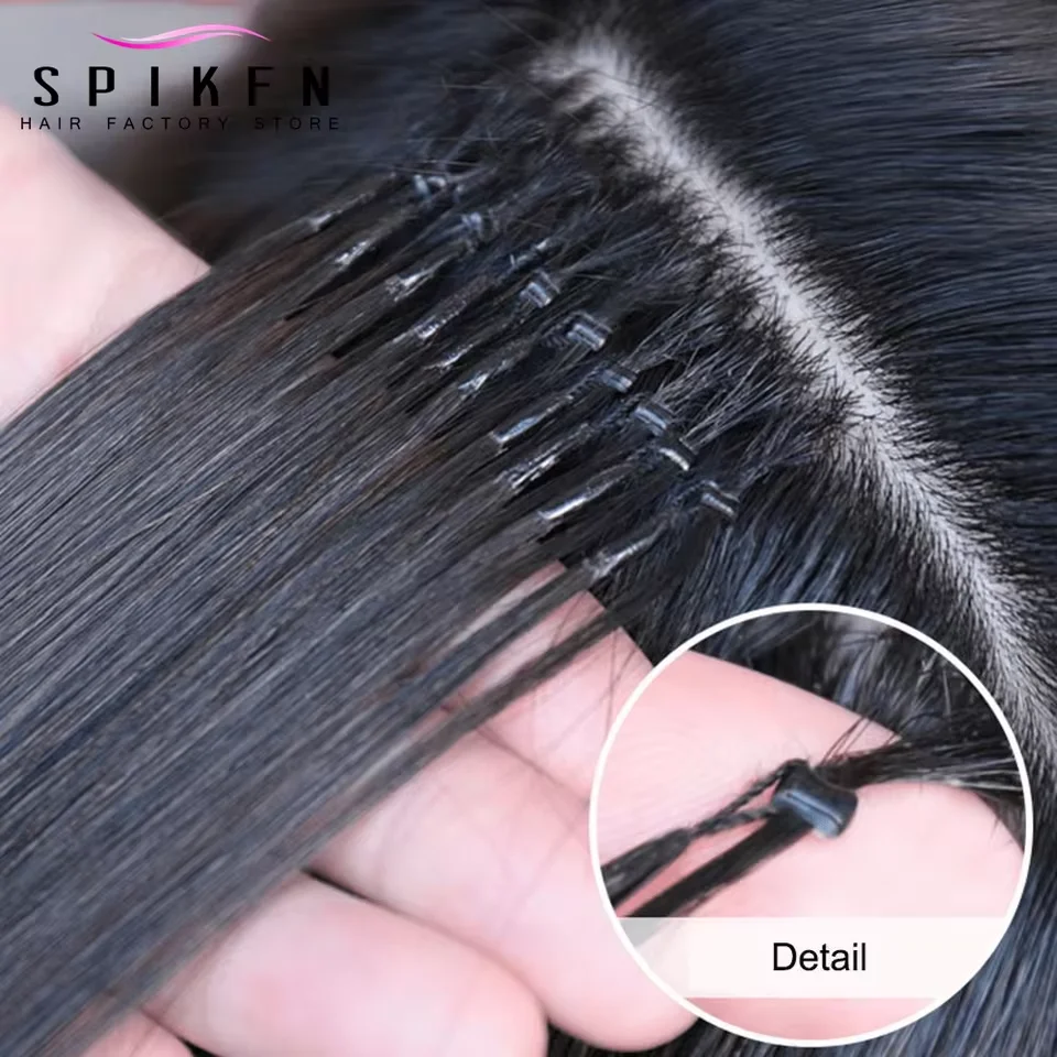 Mel loira 8d extensões de cabelo natural em linha reta máquina remy cabelo humano micro grânulos cabelo 50s micro loop extensão do cabelo 30g