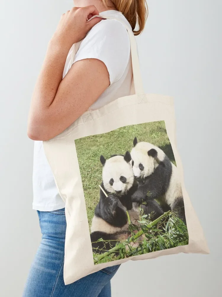 Giant Pandas Mei Xiang and Bei Bei at the National Zoo Tote Bag eco pack shopper bags for women great bag