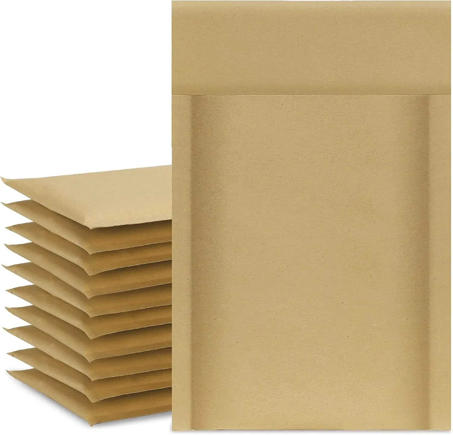 50 Pack Kraft Bubble Mailers 4x8 inch, Self Sealing Padded Envelopes for Jewelry, Makeup & Small Business Shipping