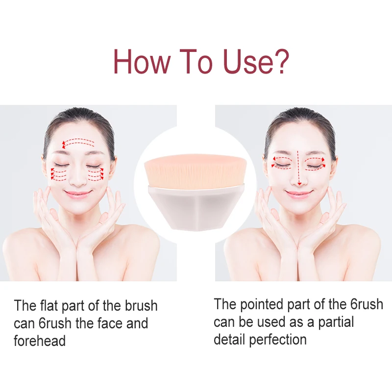 1~10PCS Hot Sale Six Corners Powder Brush Hexagon Single Brush No Trace Foundation Brush For Liquid Make Up Brush