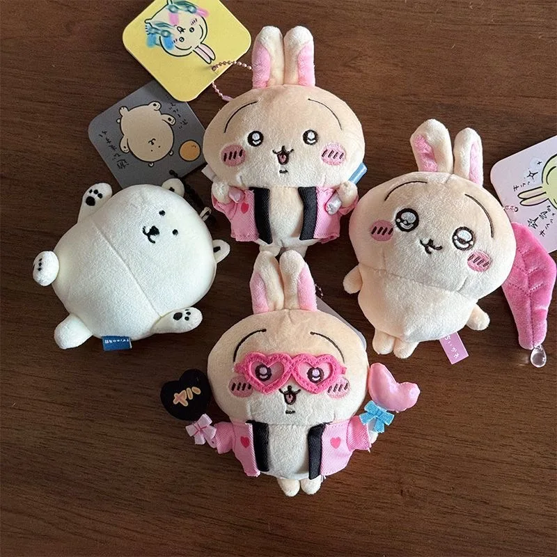 Nova chiikawa estrela perseguindo suporte vara série boneca de pelúcia euachi bonito saco de brinquedo de pelúcia charme mochila decoração menina presente boneca