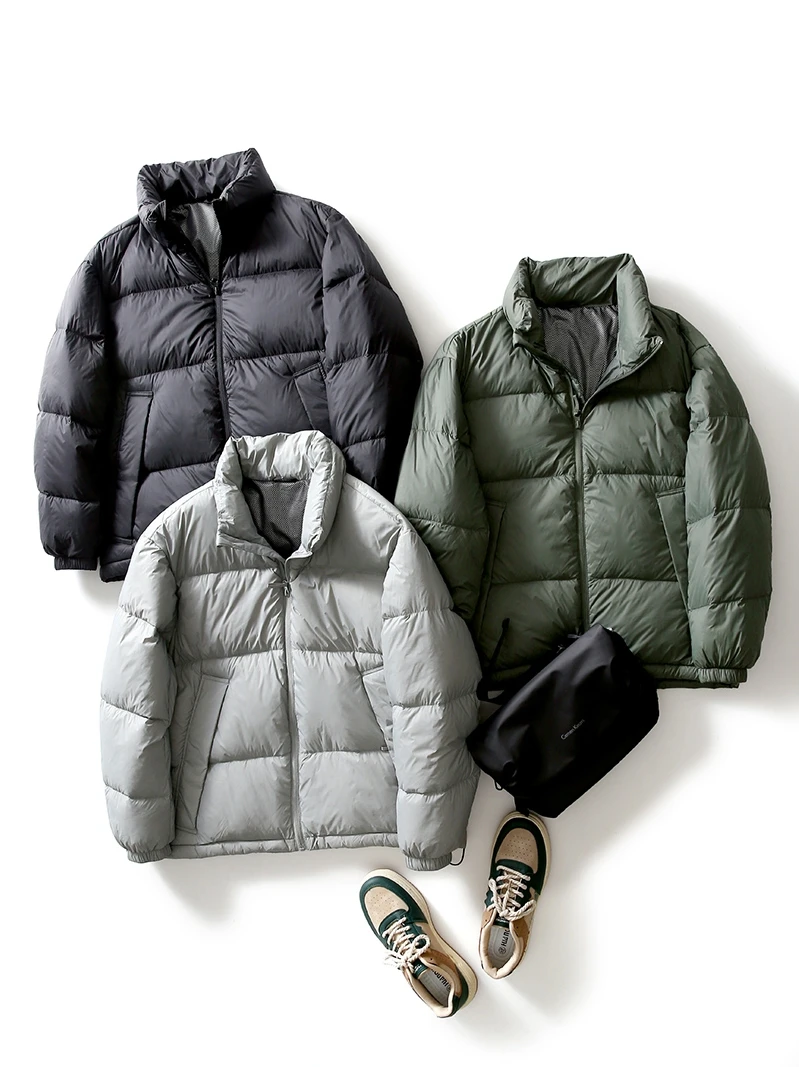 

Мужская зимняя куртка-пуховик 90 Du Down, новая модель, с капюшоном, свободного кроя, легкая, теплая, повседневная, в городском стиле