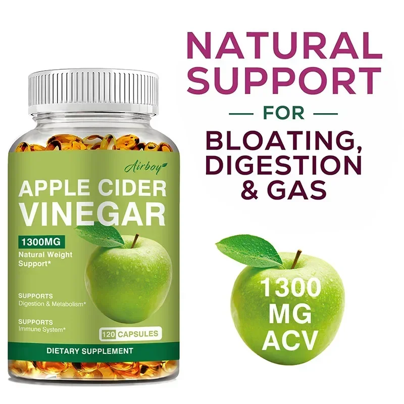 Apple Cider Vinegar -  Weight Management, Digestion, Detoxification and Immunity Relieve Gas and BloatingSupplement