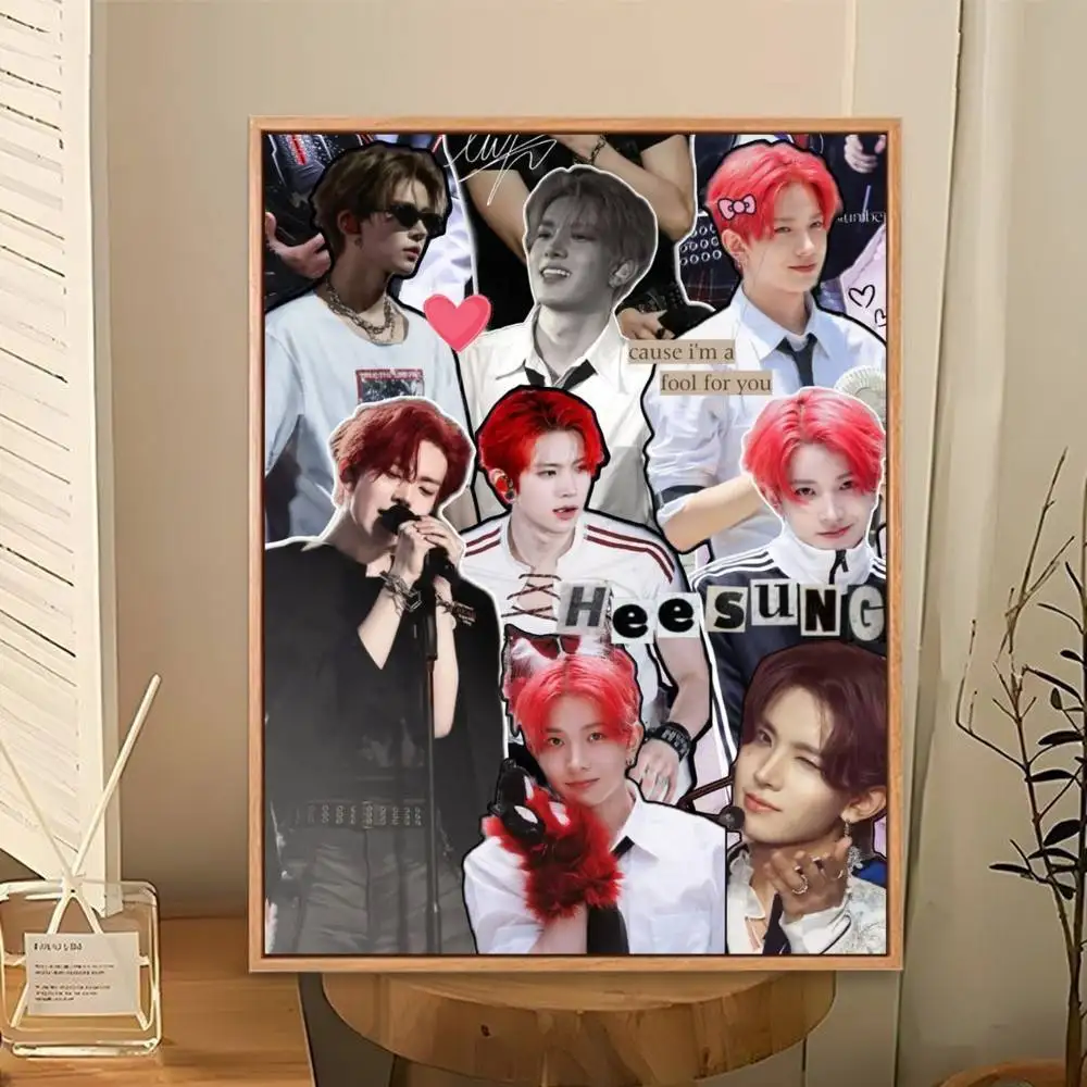 H-Heeseung L-Lee Vocal King Poster Perfect Space Sticker Self Adhesive for Office Home Theater Wall Art Decor Fancy Gift