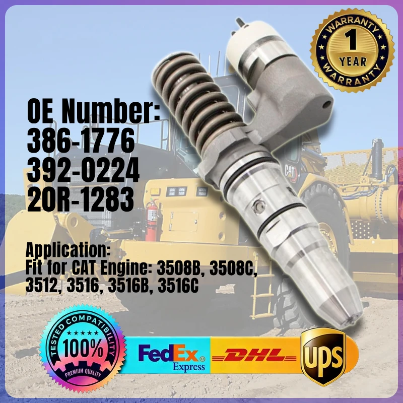 Fuel Injector 386-1776 392-0224	20R-1283 3861776 3920224 20R1283 for Engine 3508B 3508C 3512 3516 3516B 3516C
