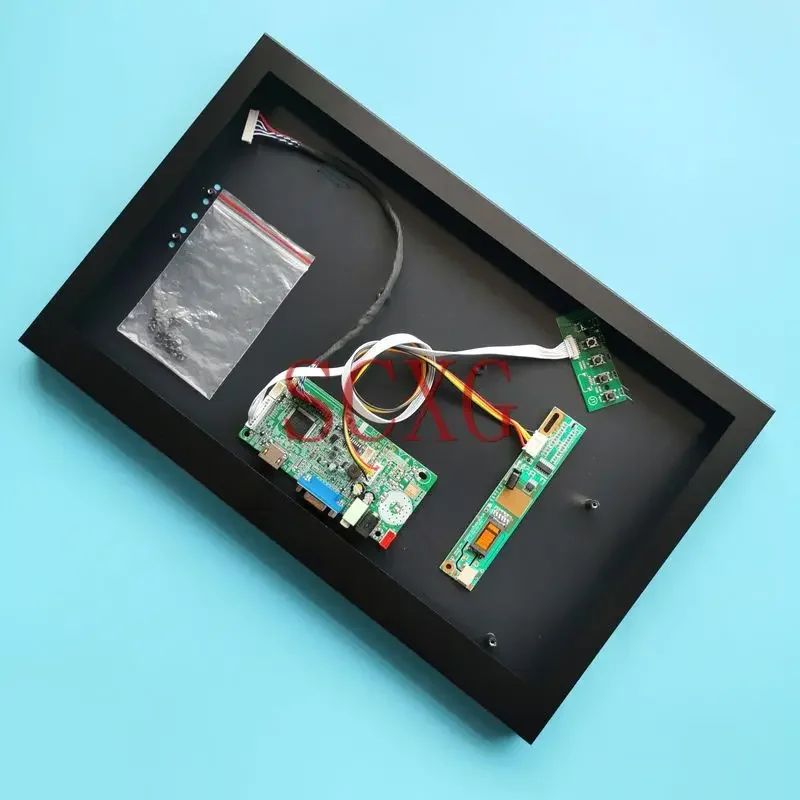 Fit B121EW01 B121EW05 B121EW03 B121EW02 58C Controller Drive Board+Metal Case LCD Display Kit LVDS 20-Pin 12.1