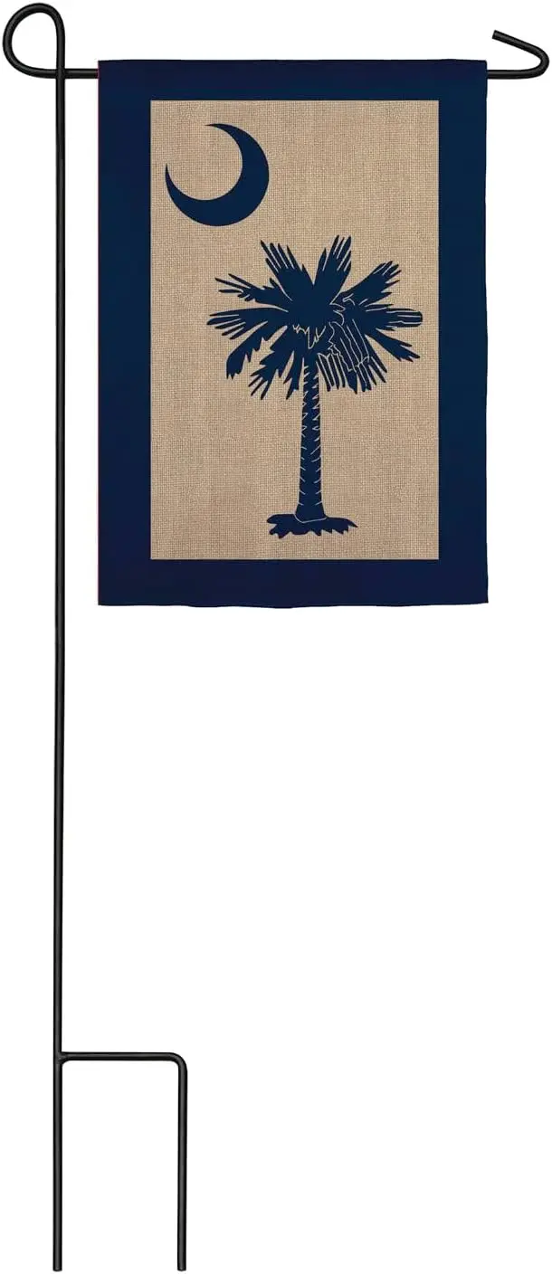 Evergreen Flag South Carolina Palmetto Garden Burlap Flag | Patriotic Garden Flag 12x18 Double Sided | State Garden Flags For Ou