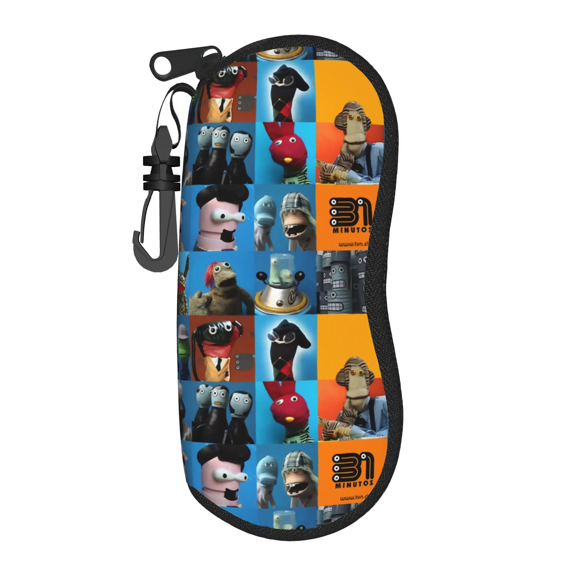 31 Minutos Chilean Comedy Glasses Case Men Women Lightweight Zipper Cartoon Sunglasses Protector Protector Eyeglasses Box