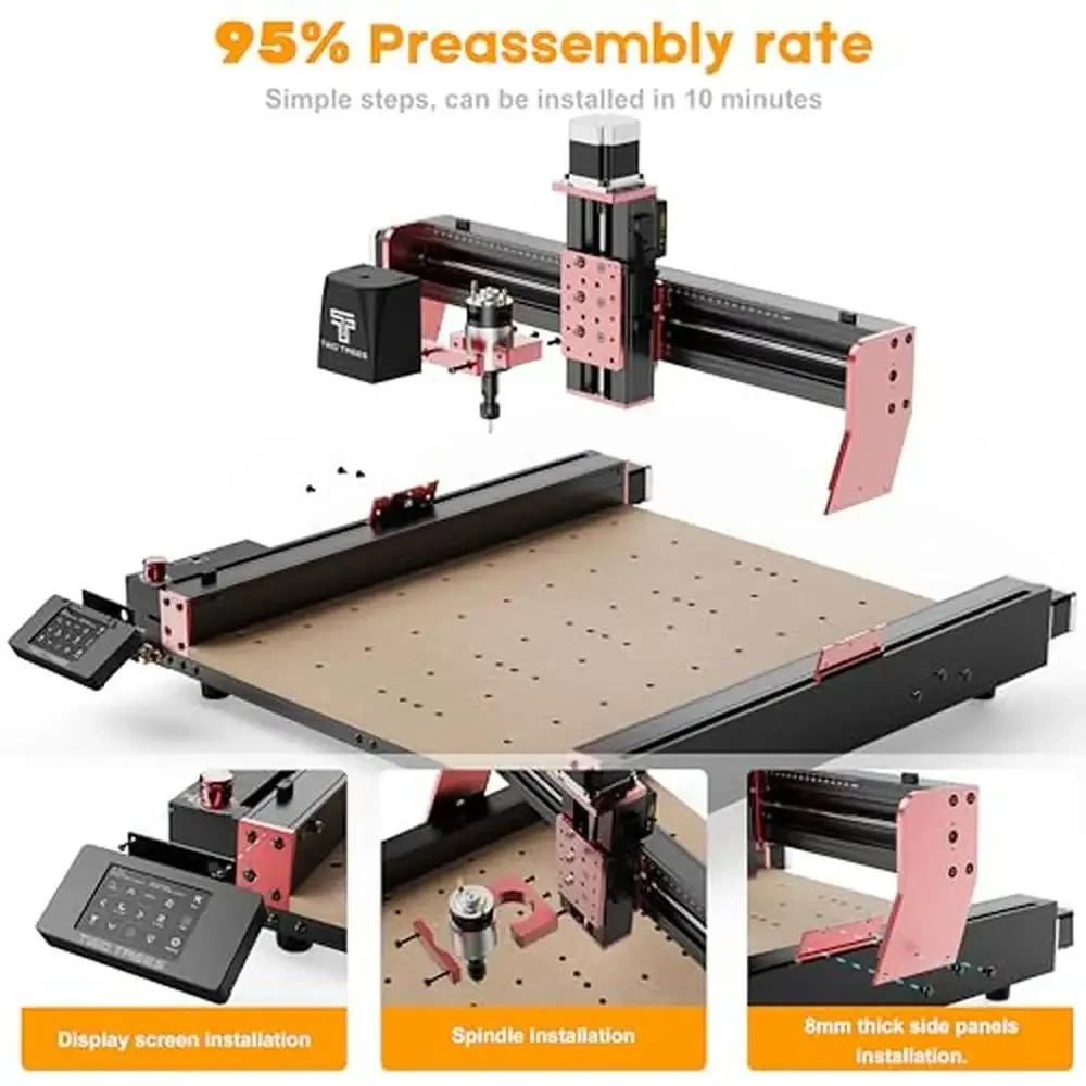 Máquina enrutadora CNC para carpintería, Control GRBL, grabado de 3 ejes, madera, acrílico, MDF, TTC450 PRO, Kit de actualización Compatible con rotativo de 4to eje