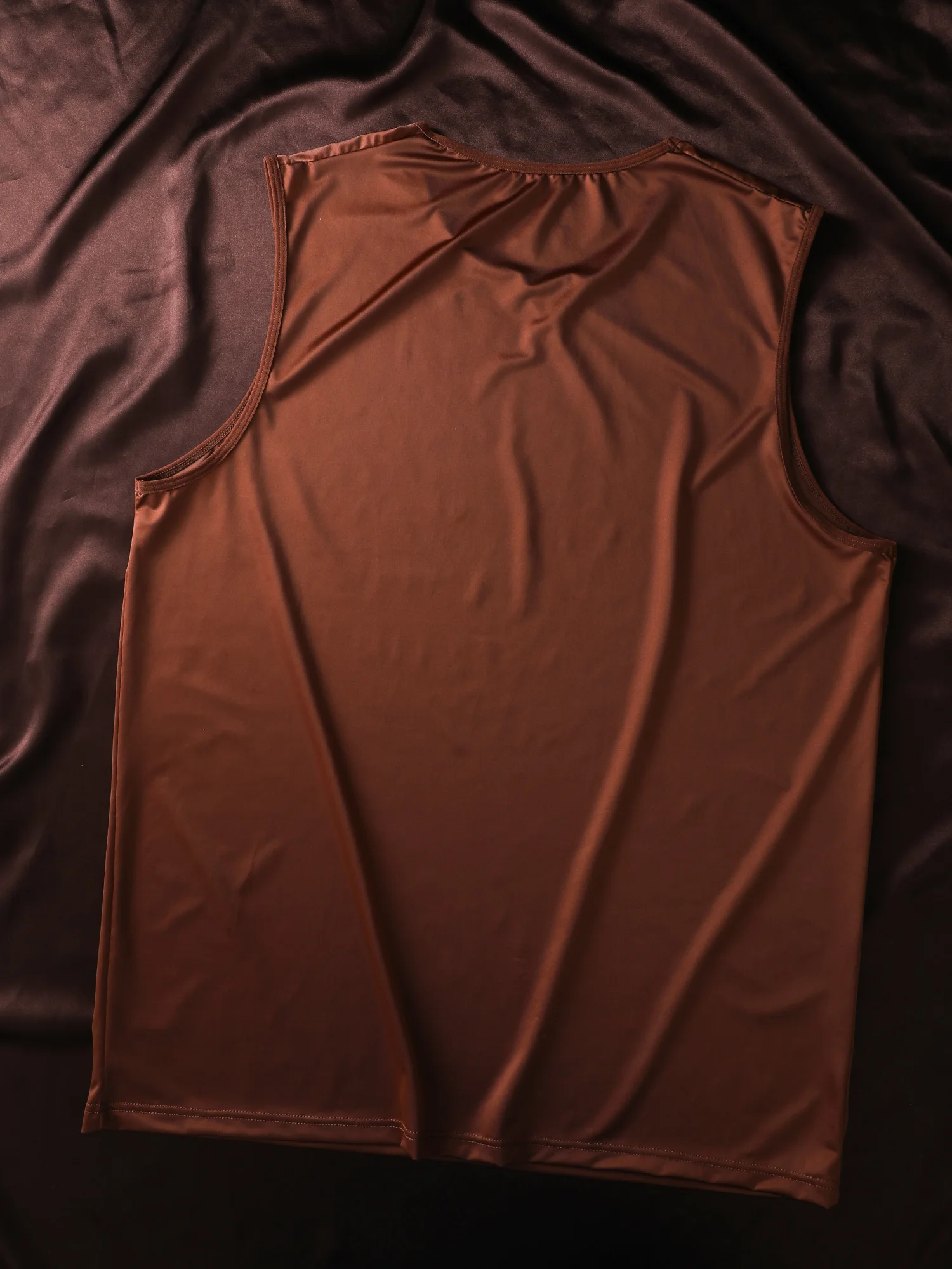 Men's Silk Ice Fiber Sleeveless Vest, Simple and Versatile, Breathable and Cool, Smooth Skin-Friendly