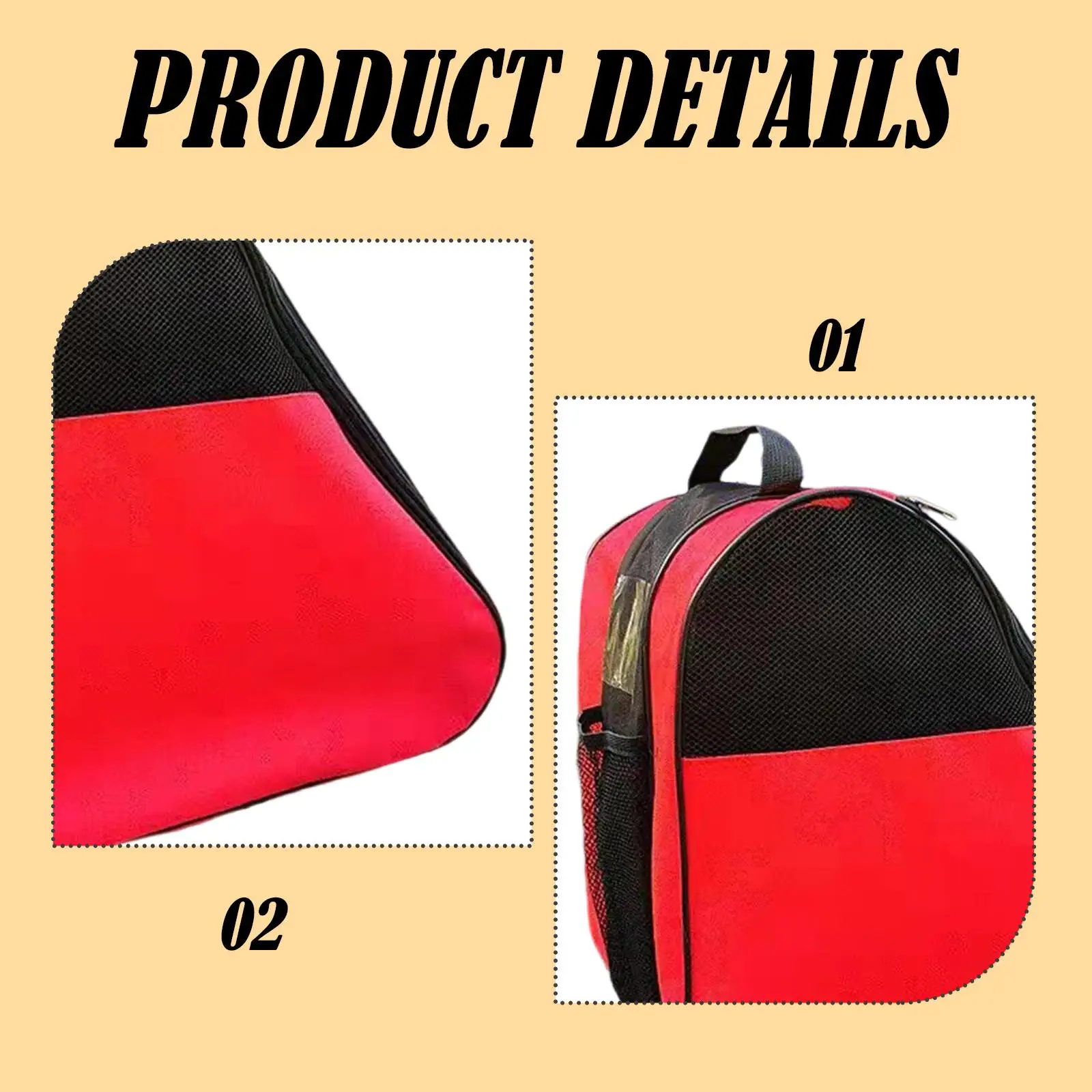 Skating Shoe Storage Bag Waterproof Shoulder Strap Carry Bag for Children Ice Skate and Roller Blades