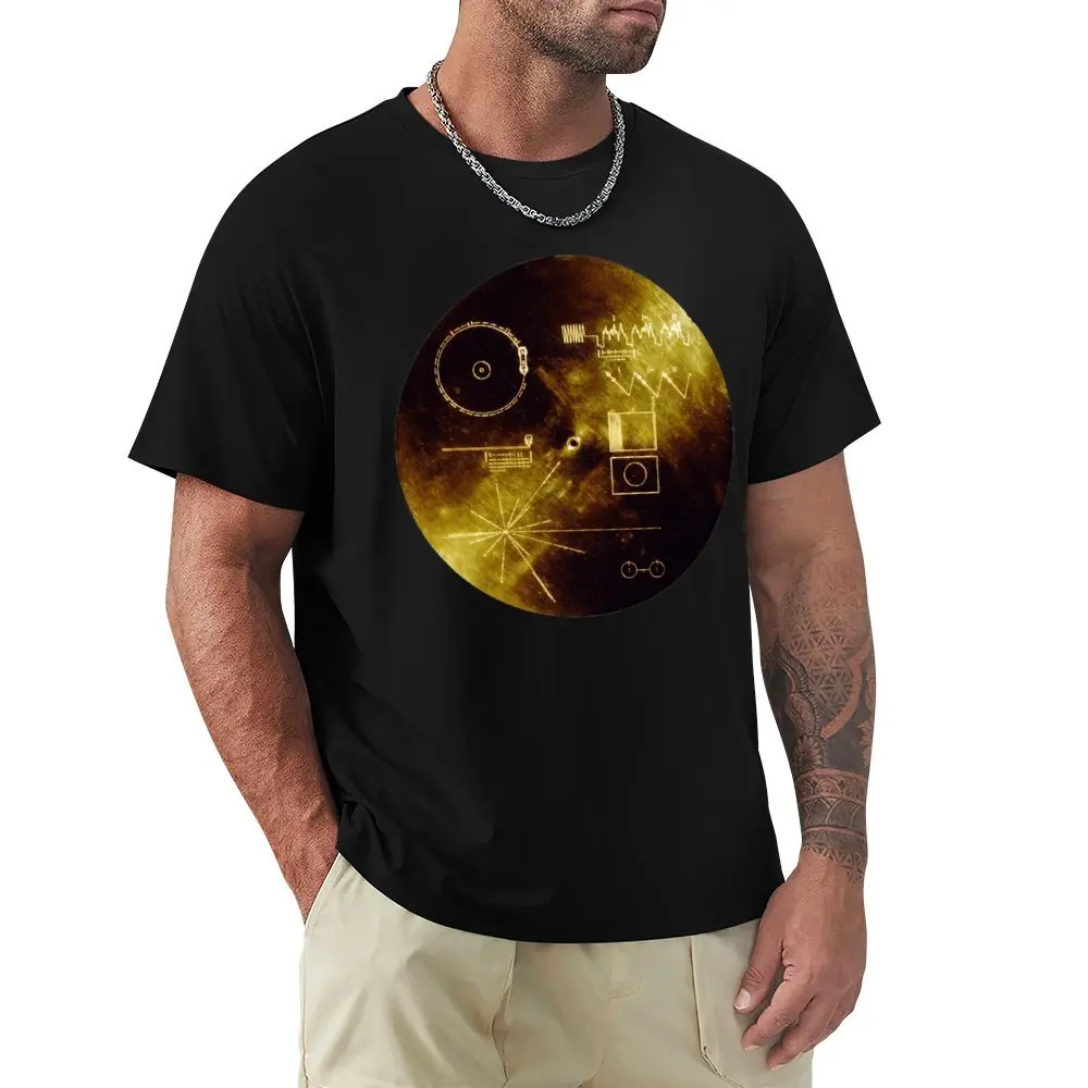 Harajuku The Voyager Golden Record T-shirt  Sports Tshirt Hot Sale Novelty Travel Eur Size